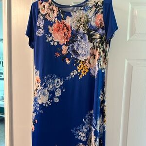 Floral Blue Dress